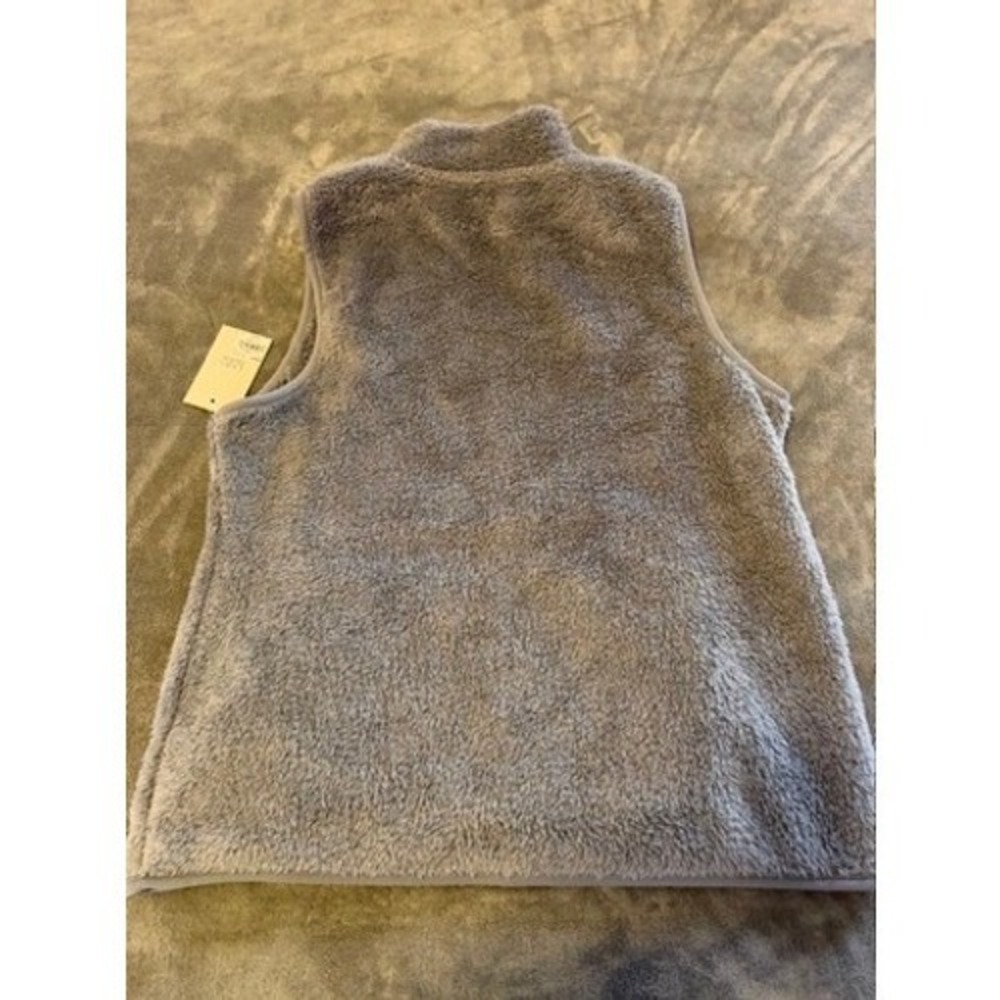 Croft & Barrow Womens Gray Fleece Vest Size Medium Full Zip Pockets Warm Casual - Picture 4 of 6